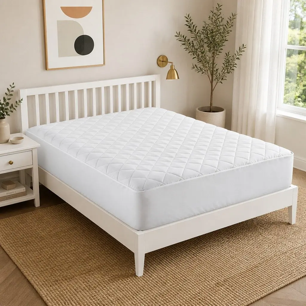 Mattress Protector Waterproof Quilted Double Size Cotton Top