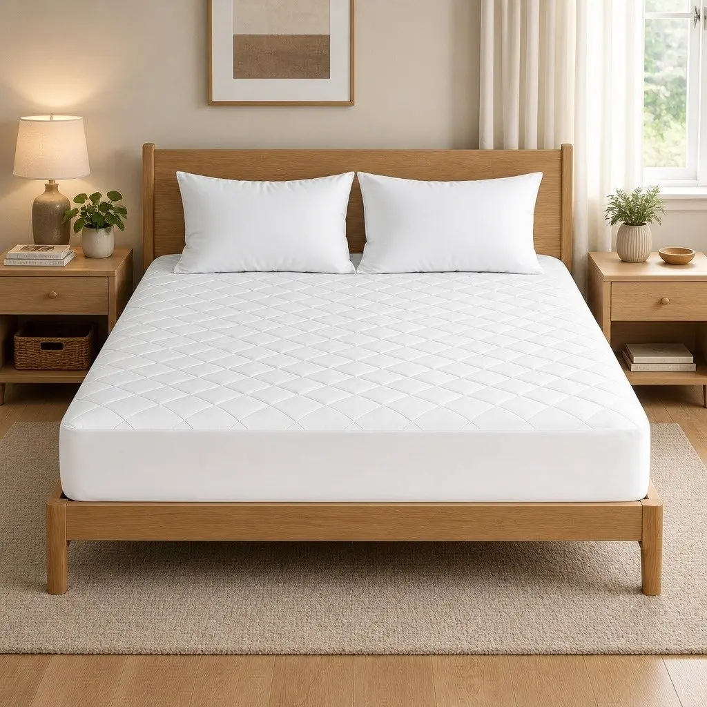 Mattress Protector Waterproof Quilted Double Size Cotton Top