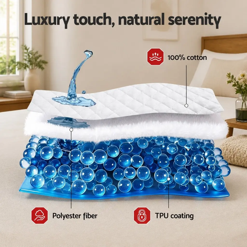 Mattress Protector Waterproof Quilted Double Size Cotton Top