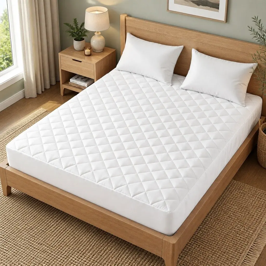 Mattress Protector Waterproof Quilted Double Size Cotton Top