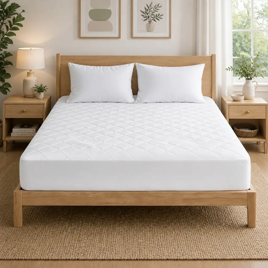 Mattress Protector Waterproof Quilted Cotton Queen Size Deep Pocket