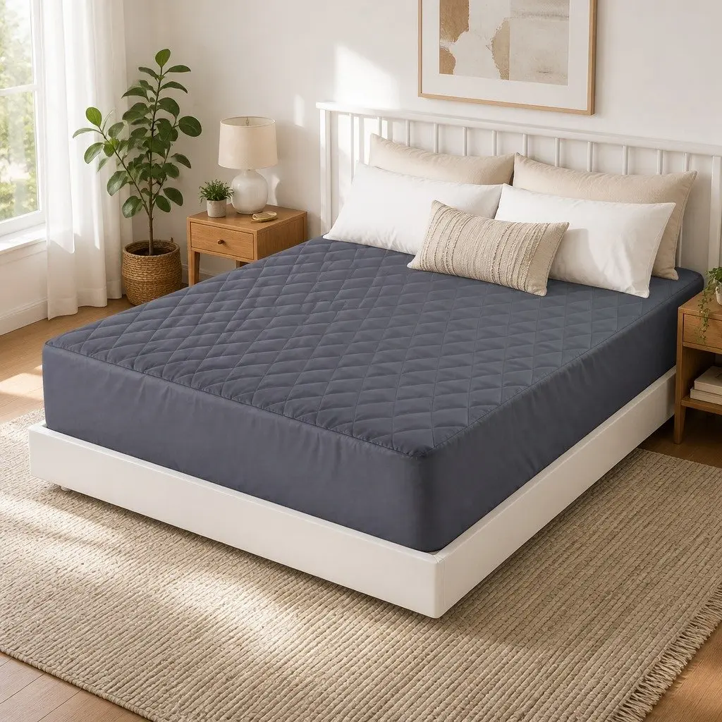 Water-Resistant Mattress Protector Microfiber Double Bed 360° Elastic Fitted
