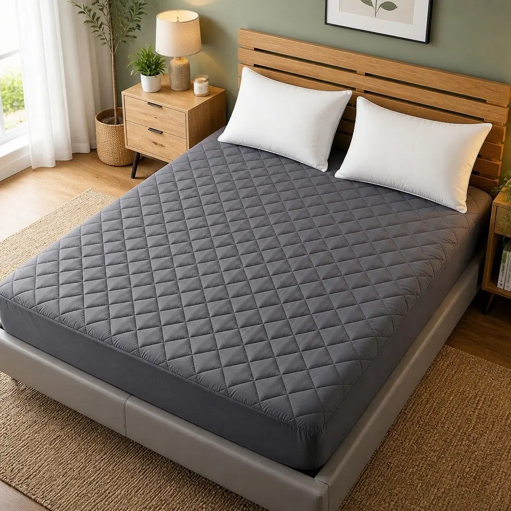 Water-Resistant Mattress Protector Microfiber Double Bed 360° Elastic Fitted
