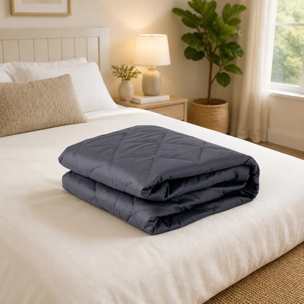 Microfiber Mattress Protector 360° Elastic Fitted Skirt Queen Size Grey Washable