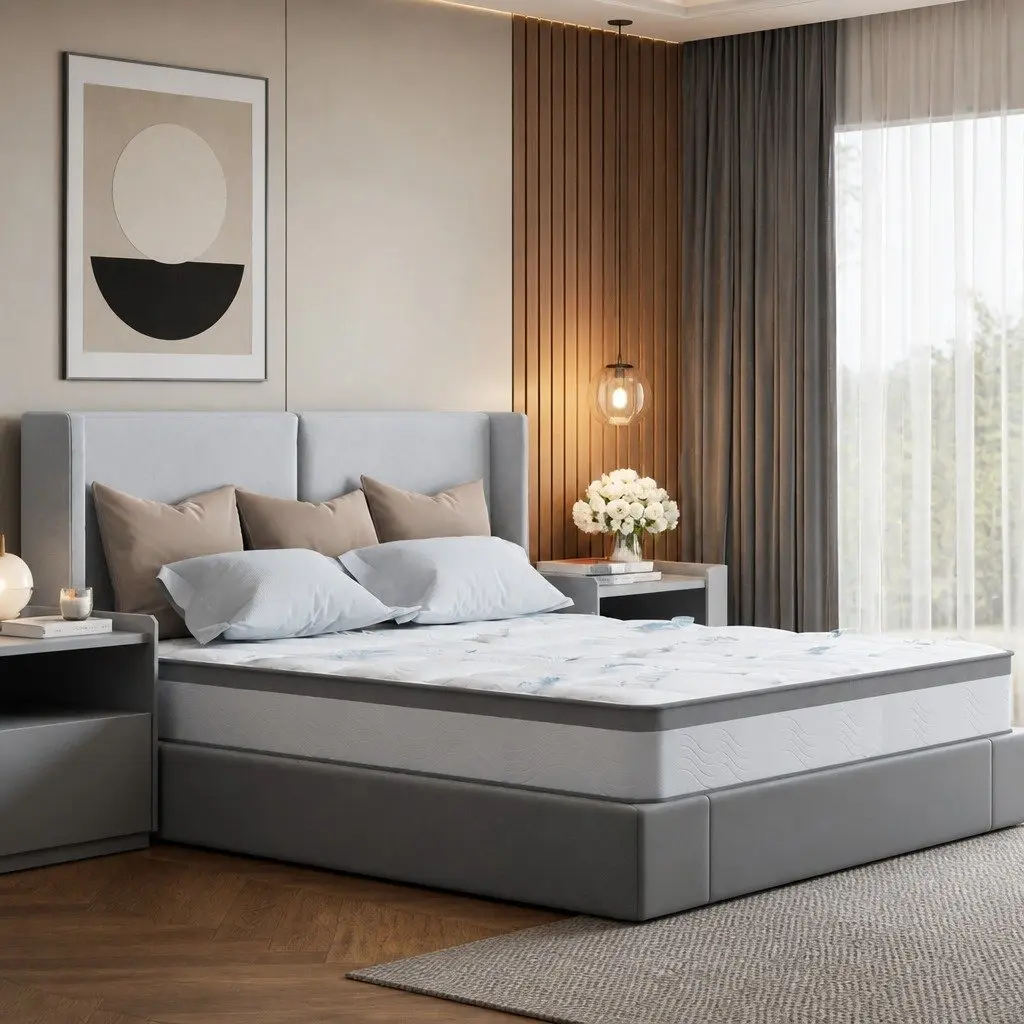 Double Pocket Spring Mattress 25cm Thick Medium Firm Bed Support Independent