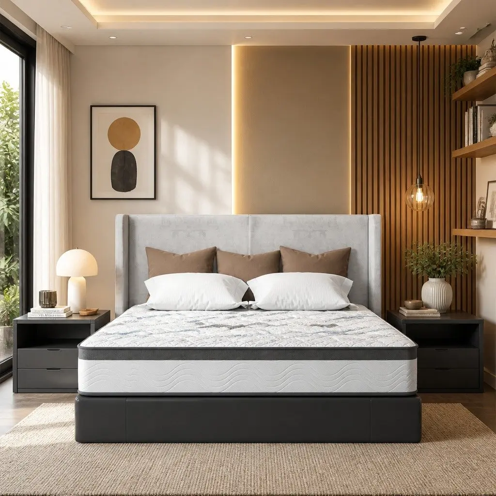King Single Spring Mattress 25cm Pocket Coil Bed Comfort Sleep Support