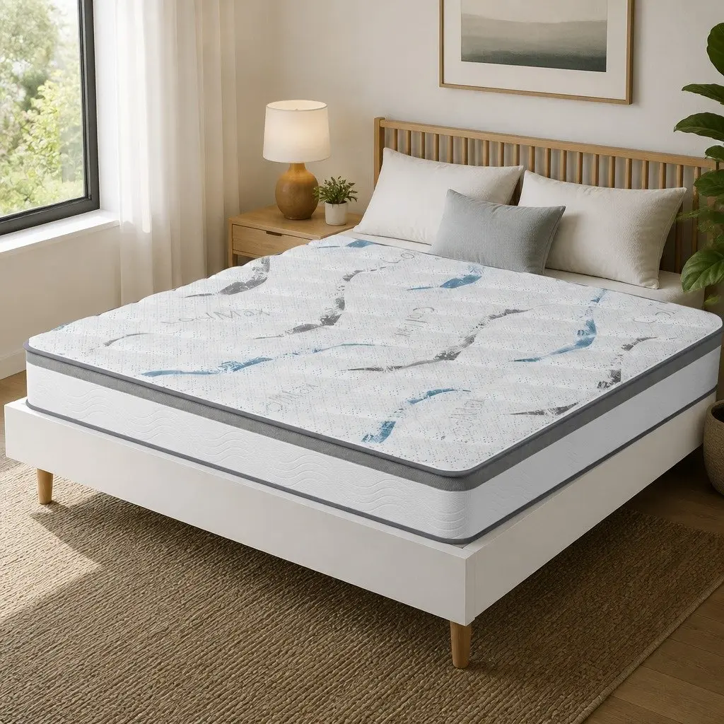 Queen Spring Mattress Pocket Coil 25cm Hypoallergenic Comfort Support