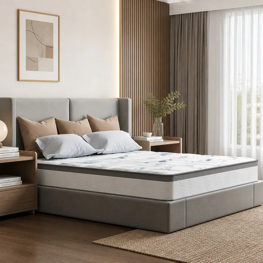 Queen Spring Mattress Pocket Coil 25cm Hypoallergenic Comfort Support