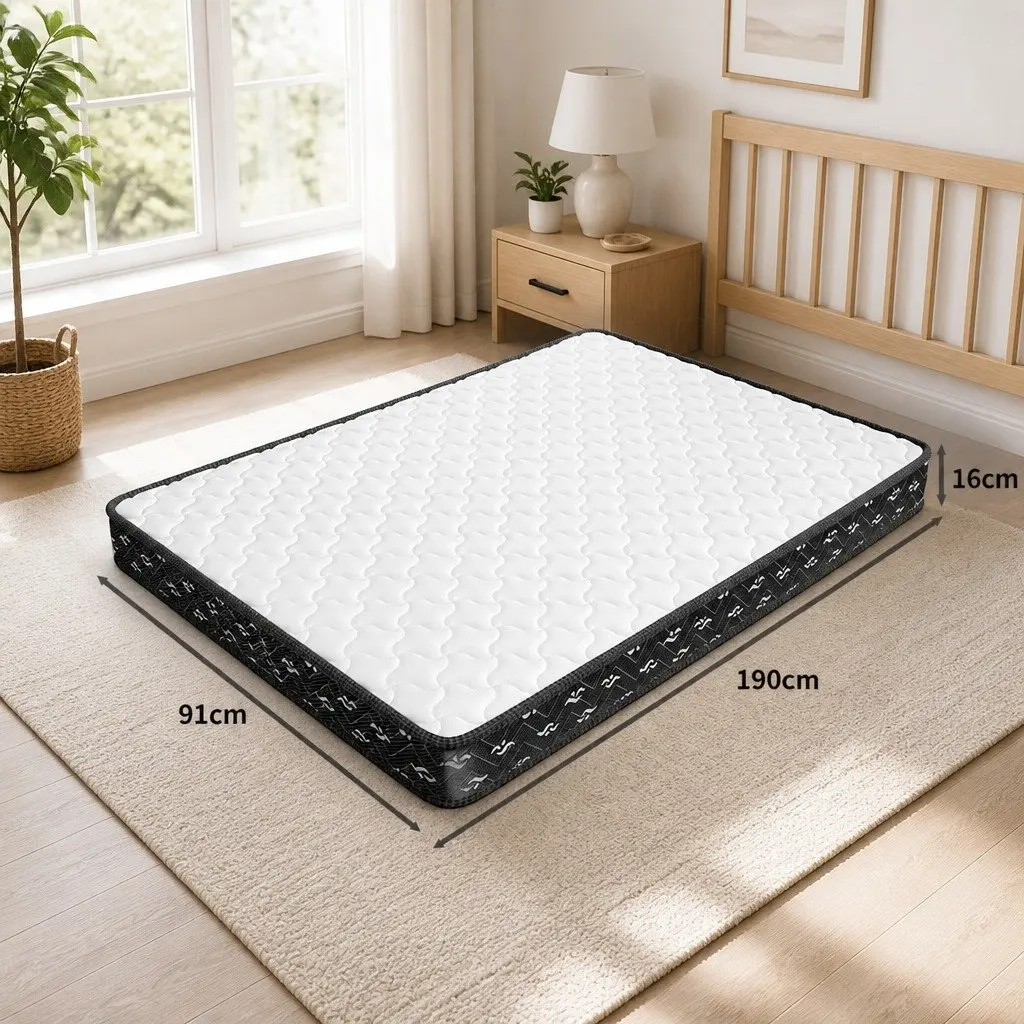 Single Spring Mattress Bonnell Coil 16cm Thick Medium Soft Support