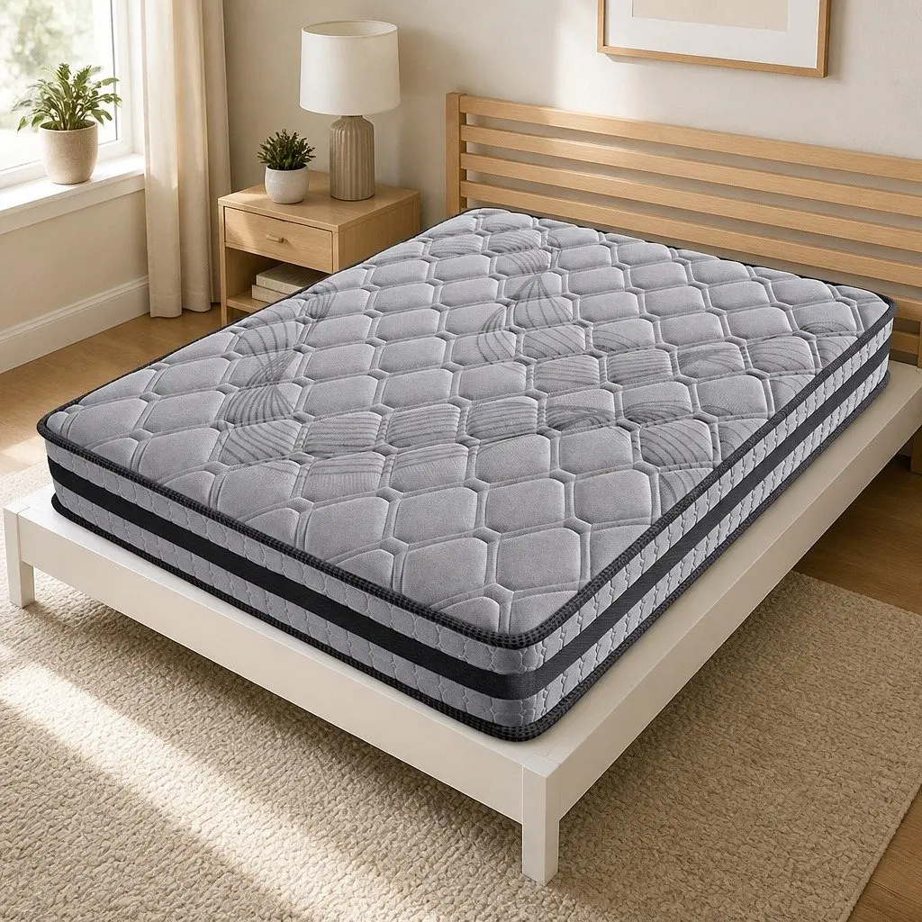 Double Pocket Spring Mattress 5-Zone Medium Firm Bed 188cm x 138cm Sleep Support