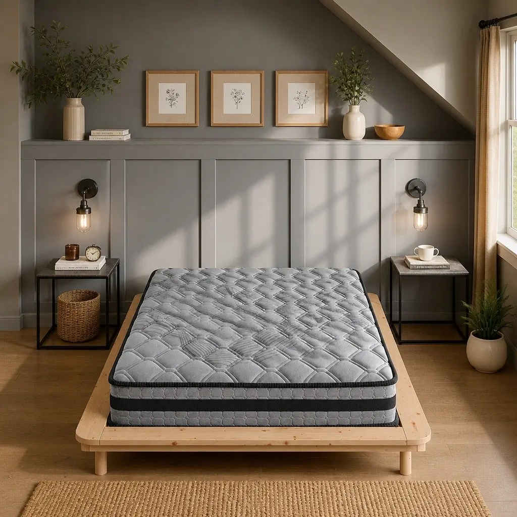 Pocket Coil Mattress 5-Zone Support King Single Medium Firm 22cm Thickness