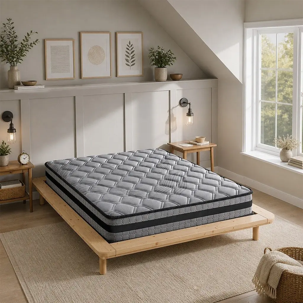 Pocket Coil Mattress 5-Zone Support King Single Medium Firm 22cm Thickness