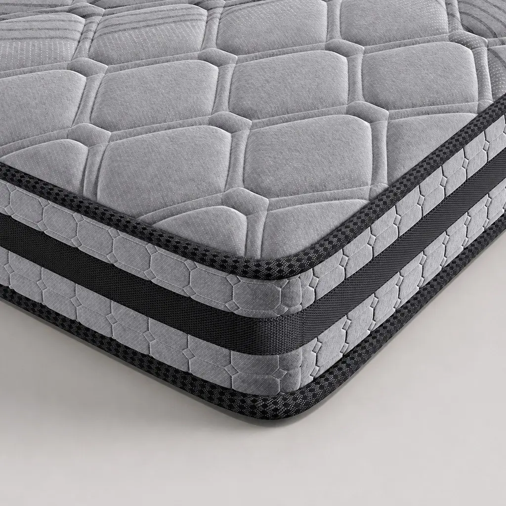 Queen Pocket Coil Mattress Medium Firm Support Breathable 22cm