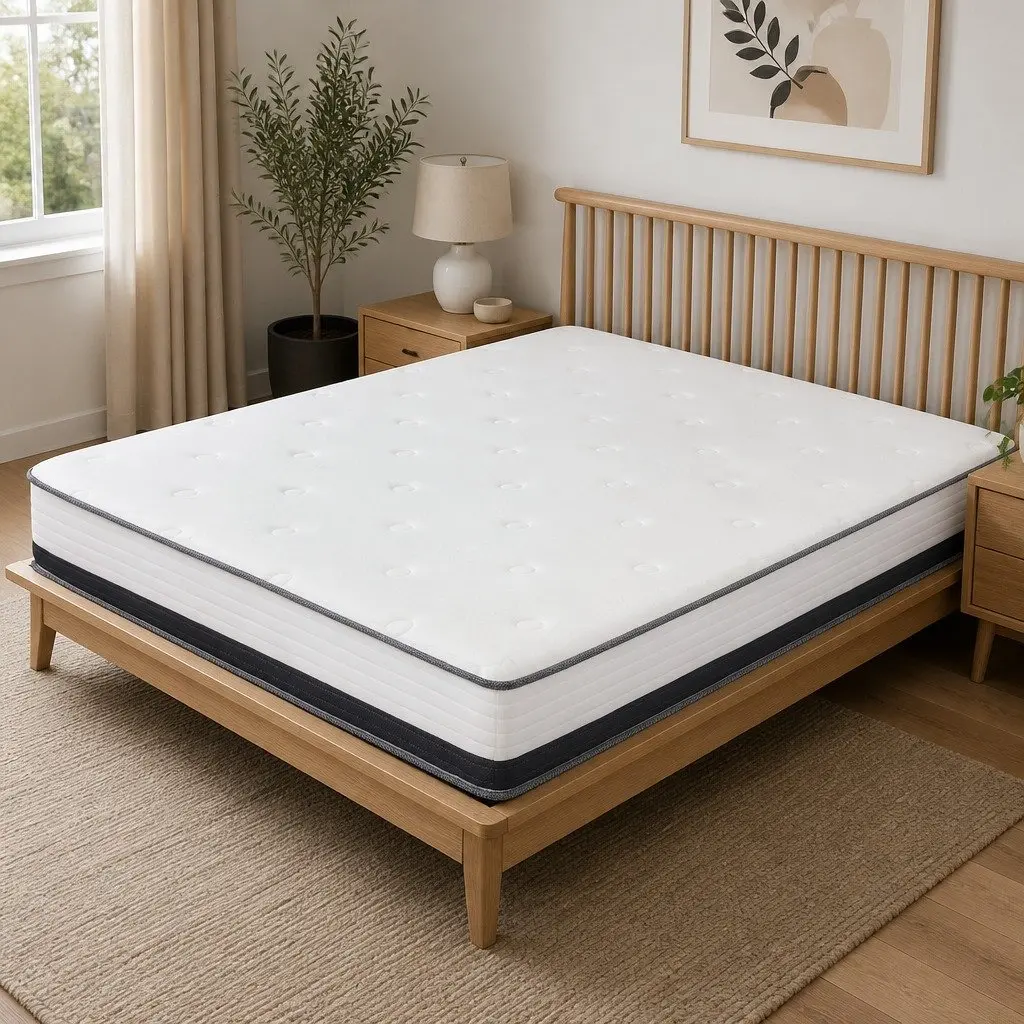 Single Pocket Spring Mattress 21cm HD Foam Medium Firm Bed Sleep Comfort