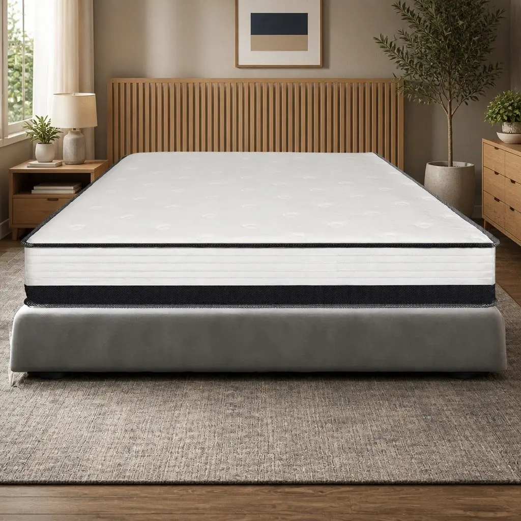 Single Pocket Spring Mattress 21cm HD Foam Medium Firm Bed Sleep Comfort