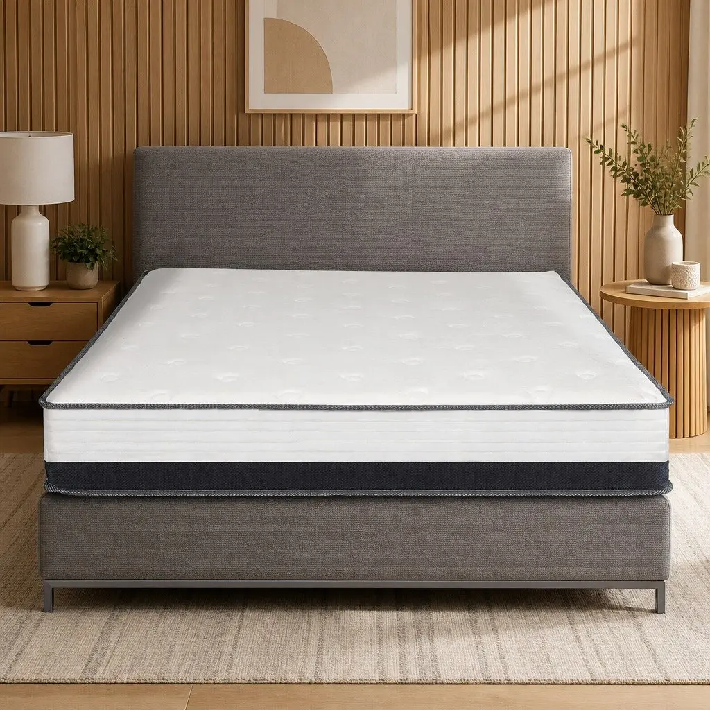 Single Pocket Spring Mattress 21cm HD Foam Medium Firm Bed Sleep Comfort