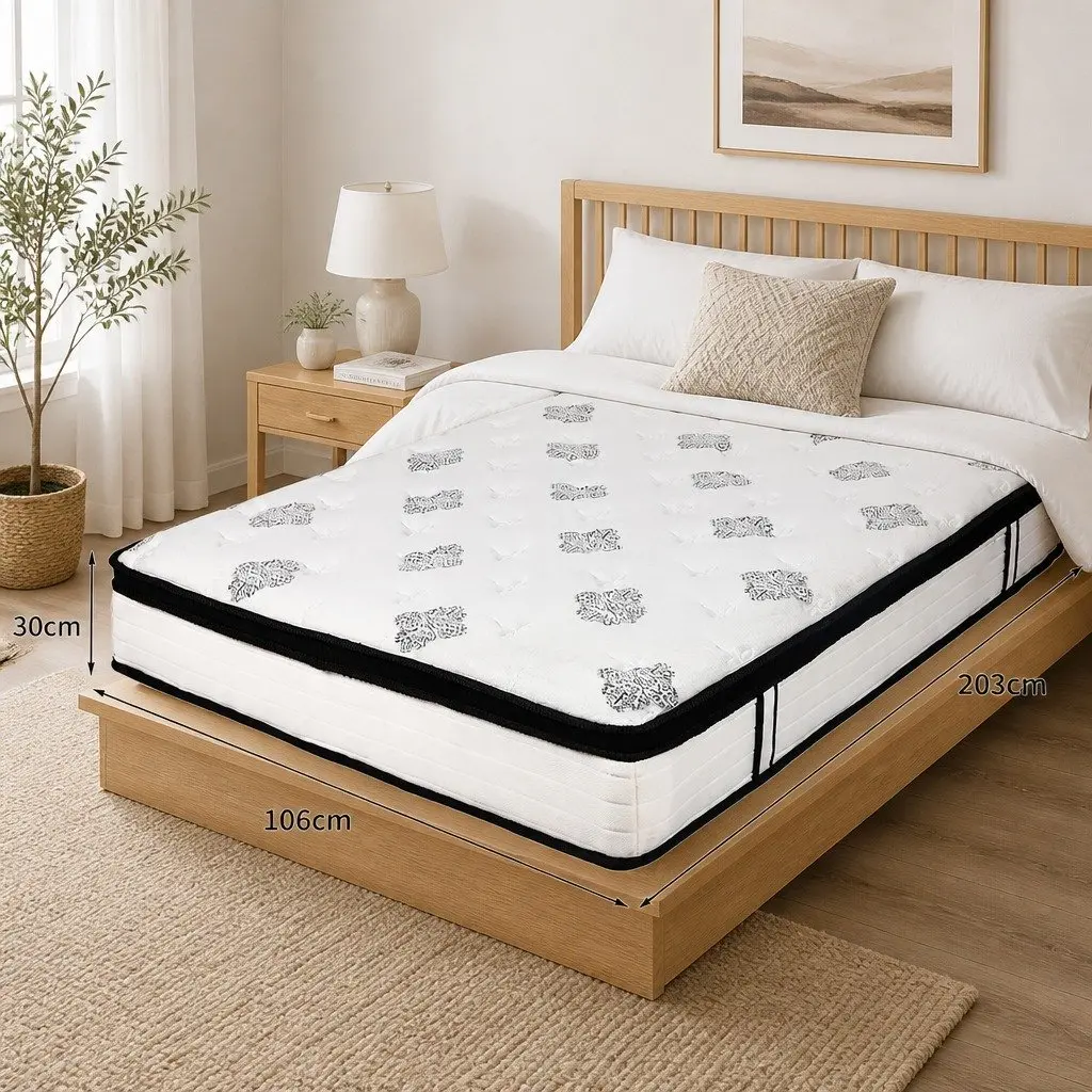 Pocket Coil Spring Mattress Medium Firm King Single 203cm
