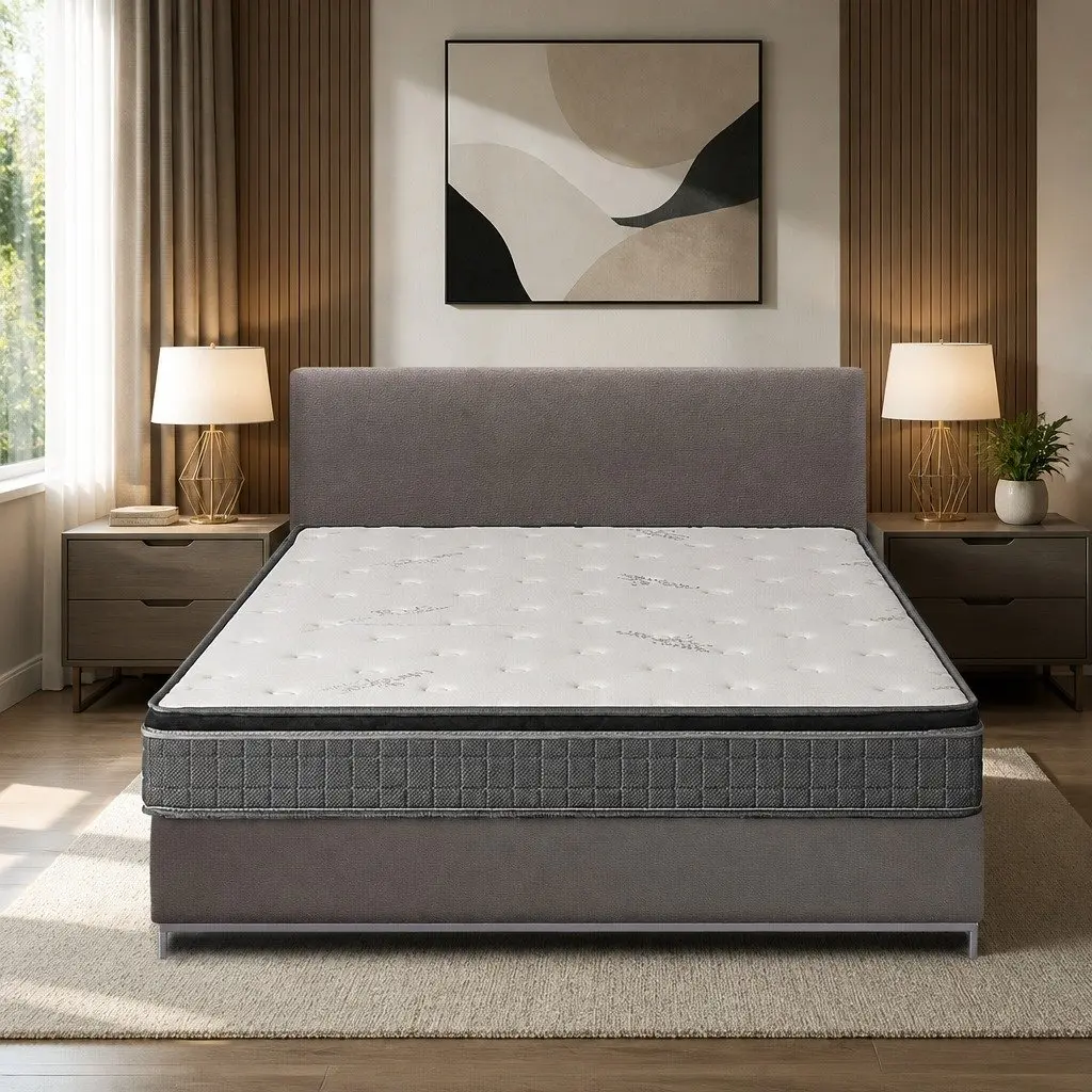 Double Bonnell Spring Mattress Medium Firmness Vacuum Packed Bed Sleep Support