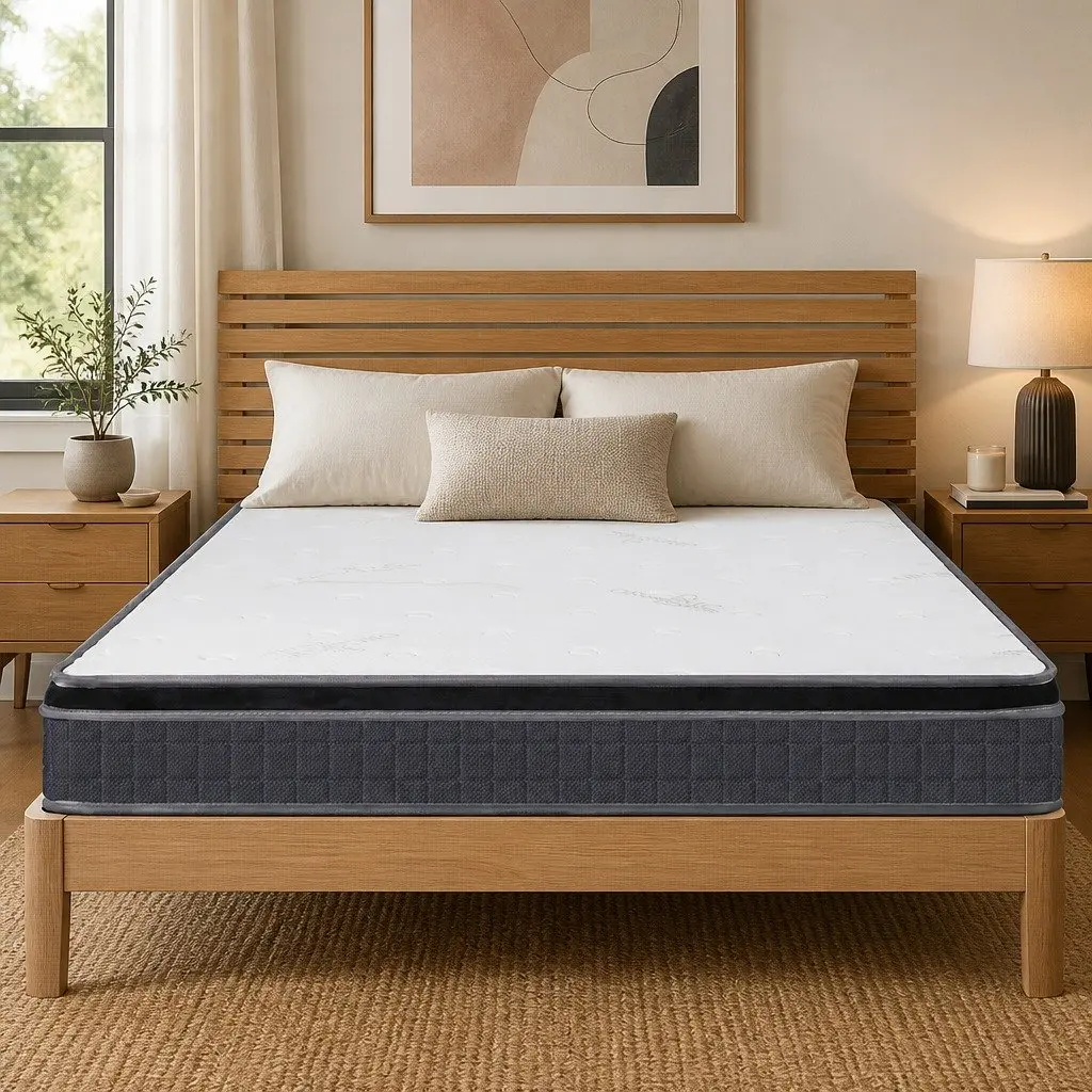 Queen Size Spring Mattress Bonnell Coil Medium Firmness 18cm Thickness