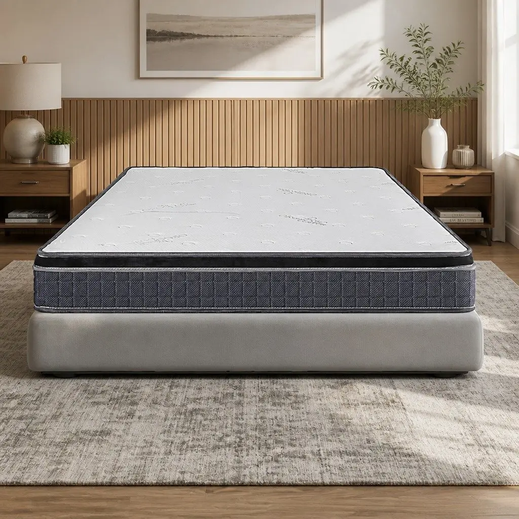 Queen Size Spring Mattress Bonnell Coil Medium Firmness 18cm Thickness