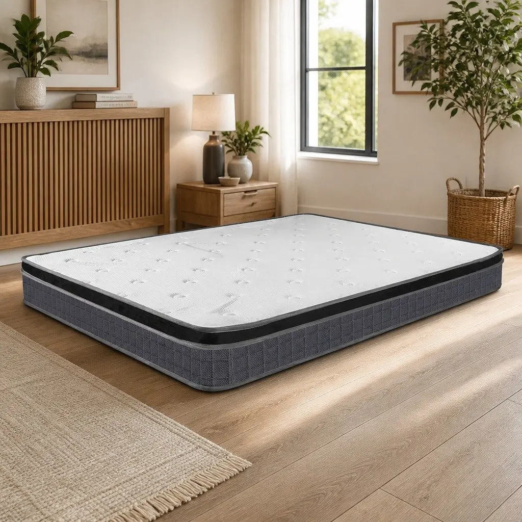 Single Bonnell Spring Mattress Stitched Handles Reinforced Corners Medium