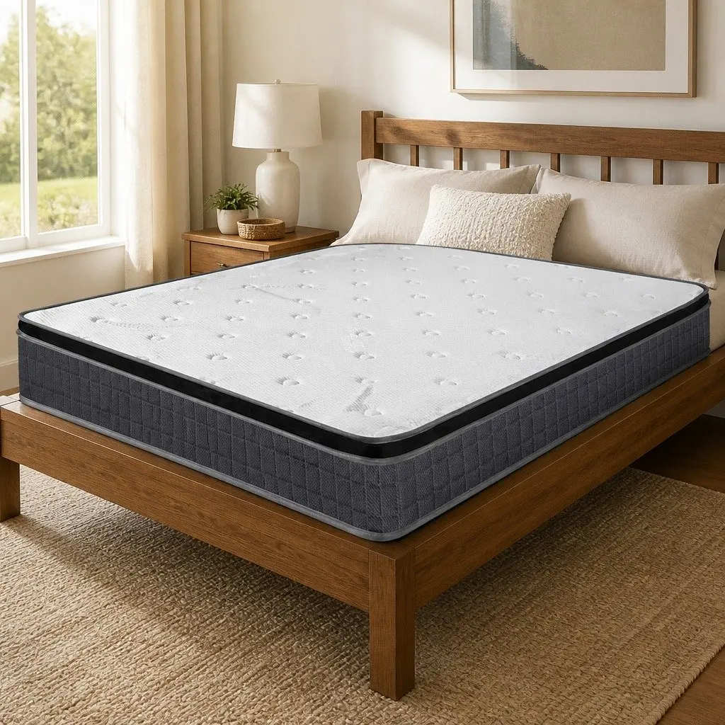 Single Bonnell Spring Mattress Stitched Handles Reinforced Corners Medium