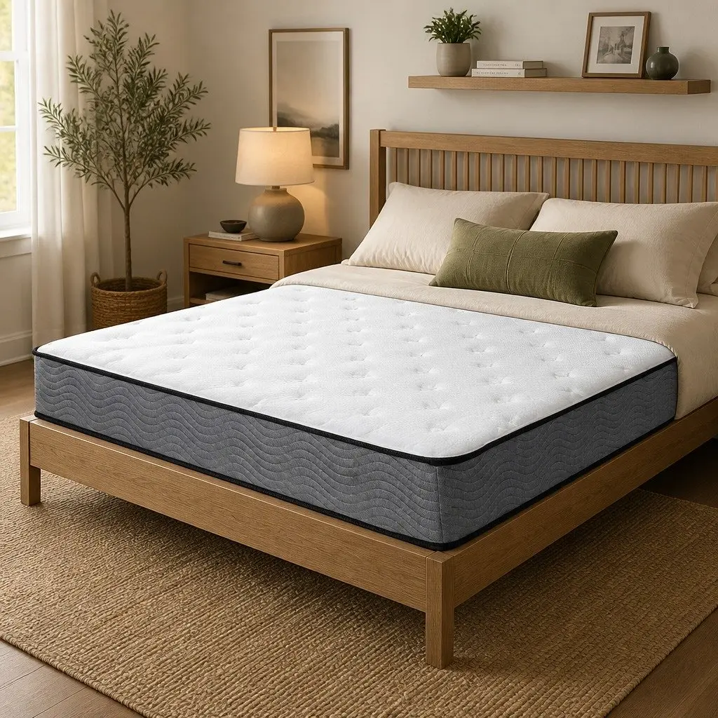 King Single Spring Mattress 6-Zone Pocket Coil Extra Firm Support 203cm x 106cm x 23cm