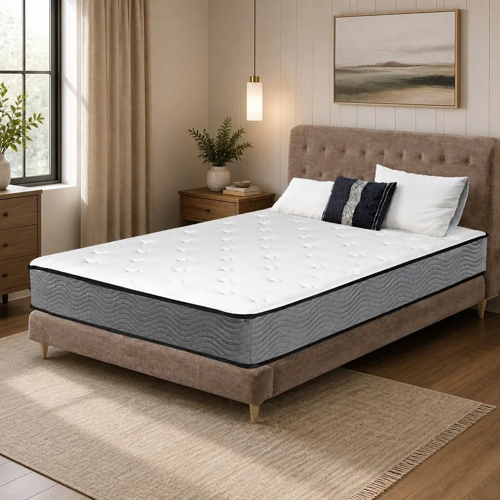 Queen Pocket Spring Mattress Super Firm Support 203cm x 153cm x 23cm
