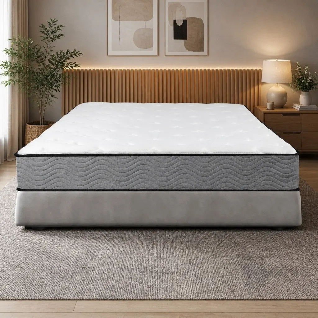 Queen Pocket Spring Mattress Super Firm Support 203cm x 153cm x 23cm