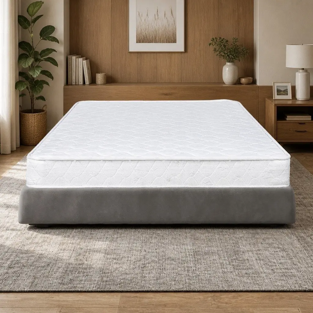 Single Mattress Bonnell Spring Coil High Firm Support Bed Foam Elegant Sides