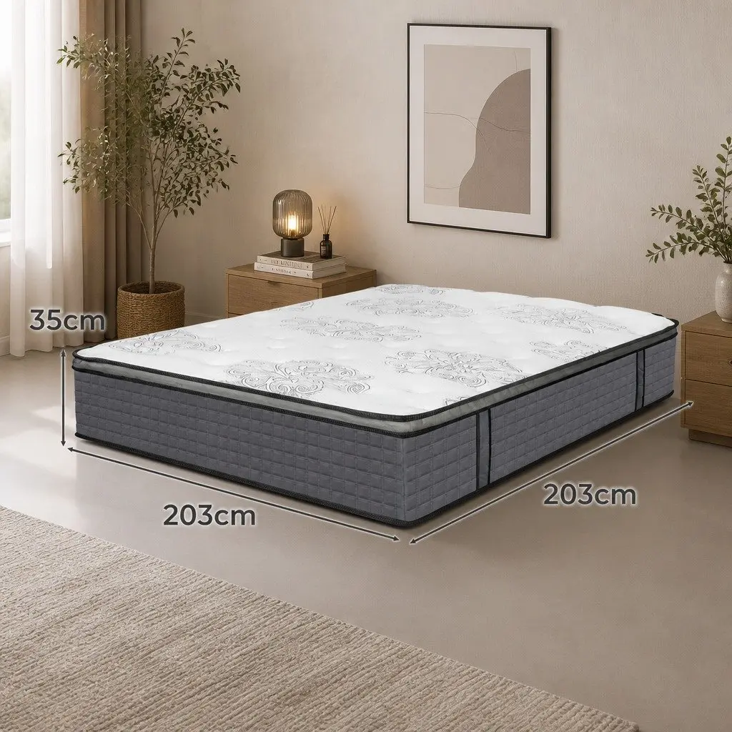 Spring Mattress Pocket Egg Super King Size Memory Foam Support Sleep System