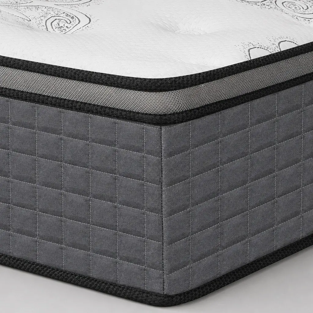 Double Spring Mattress 5-Zone Support Medium Firmness Egg Crate Foam Double Size 188cm x 138cm