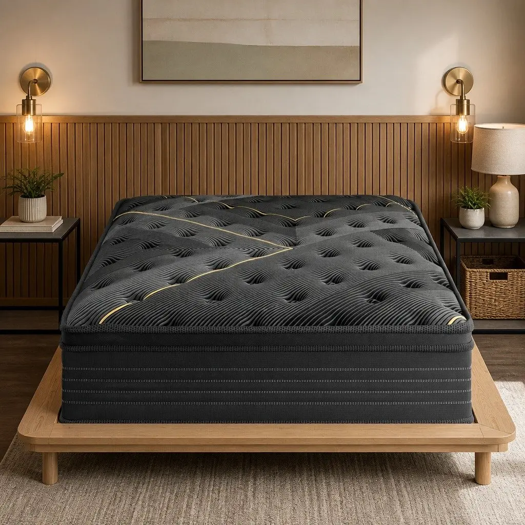 King Single Mattress Bamboo Charcoal Pocket Spring Euro Top 35cm