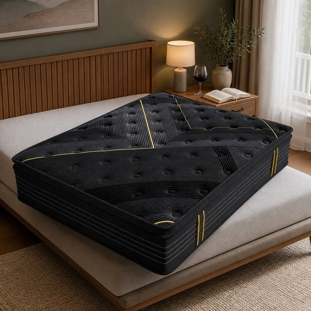 King Spring Mattress Bamboo Charcoal Pocket Coil Euro Top 203cm x 183cm