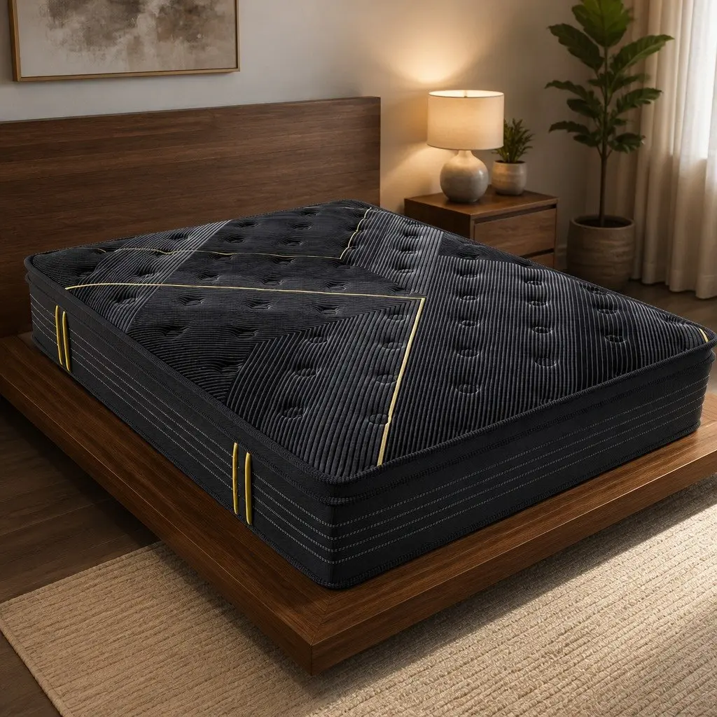 Queen Spring Mattress Bamboo Charcoal Pocket Spring 203cm L x 153cm W x 35cm H