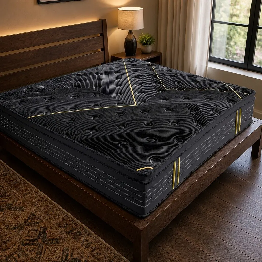 Queen Spring Mattress Bamboo Charcoal Pocket Spring 203cm L x 153cm W x 35cm H