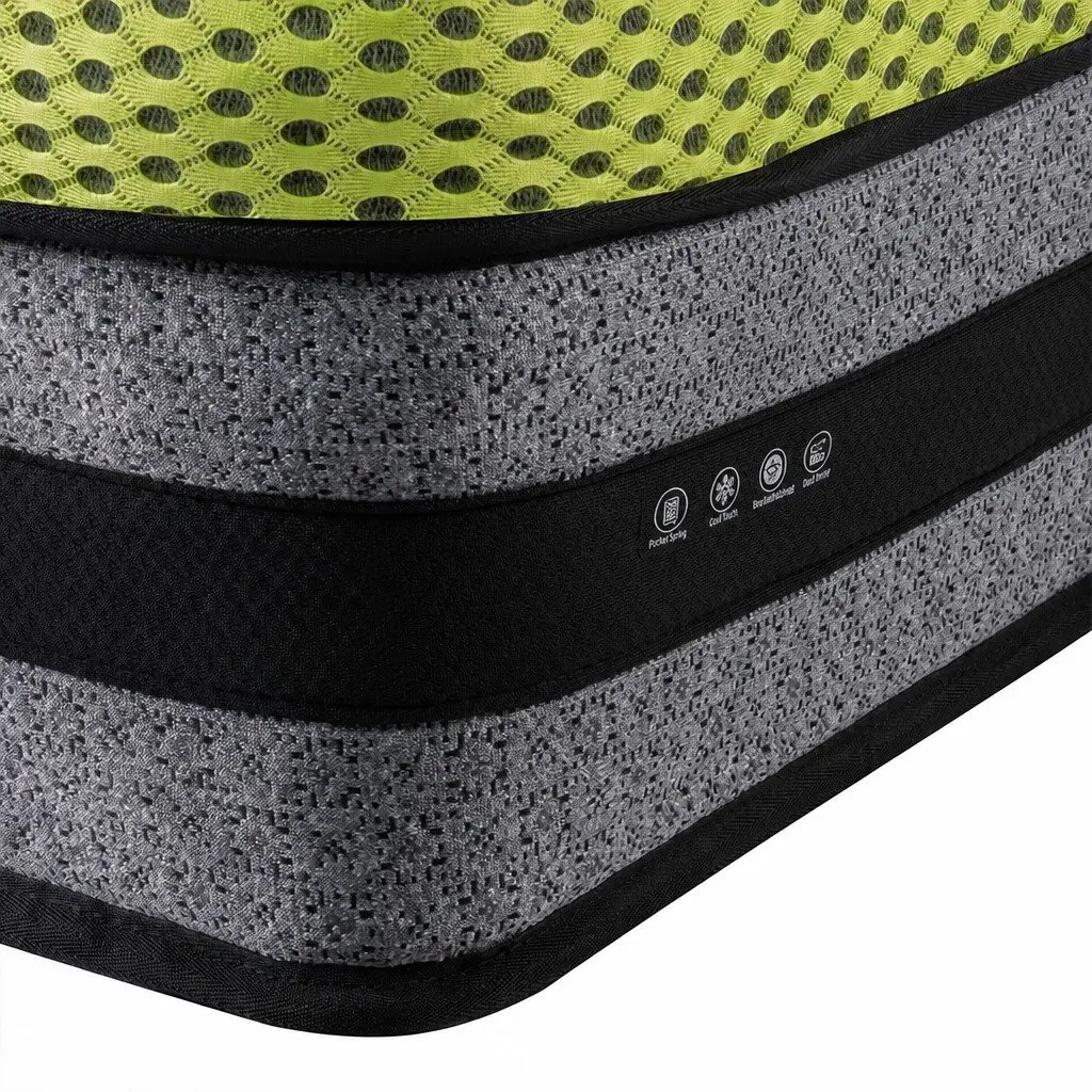 Pocket Spring Mattress 7-Zone Medium-Firm Support King Single Size Cool Gel Infused Memory Foam Bamboo Fibre Cover