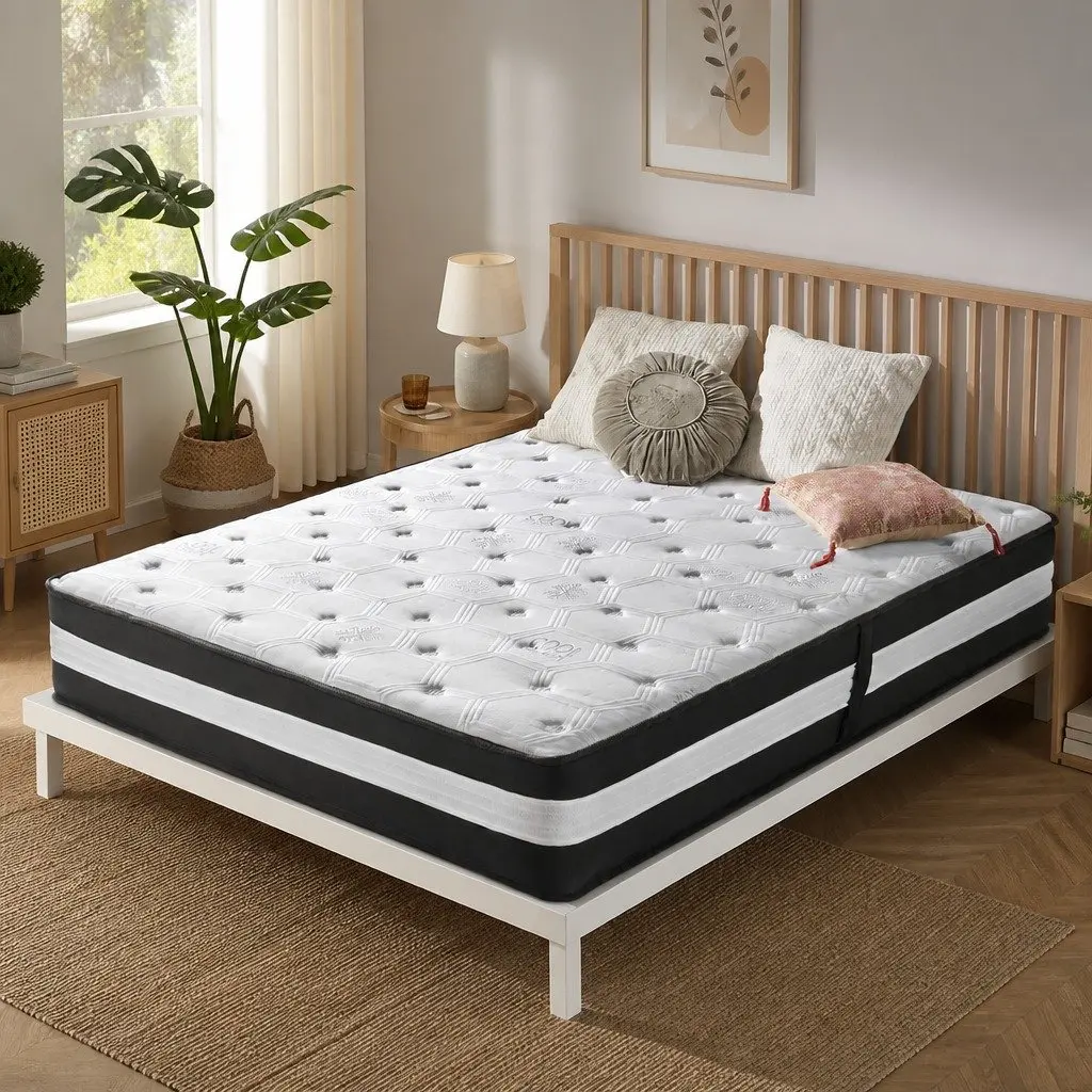 Pocket Spring Mattress 5 Zone Medium Firm 25cm Cool Gel Ice Silk