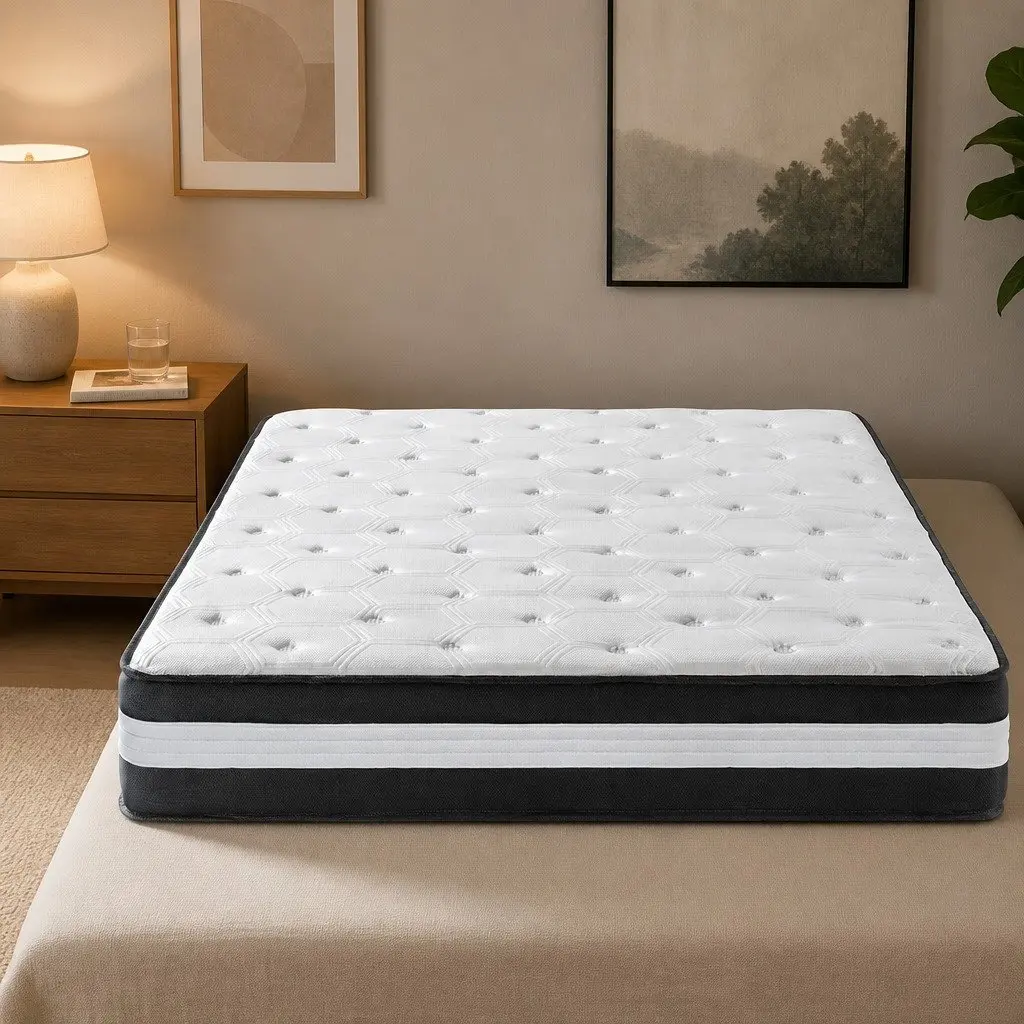 King Mattress 5 Zone Pocket Spring 25cm Medium Firm Support Cool Gel
