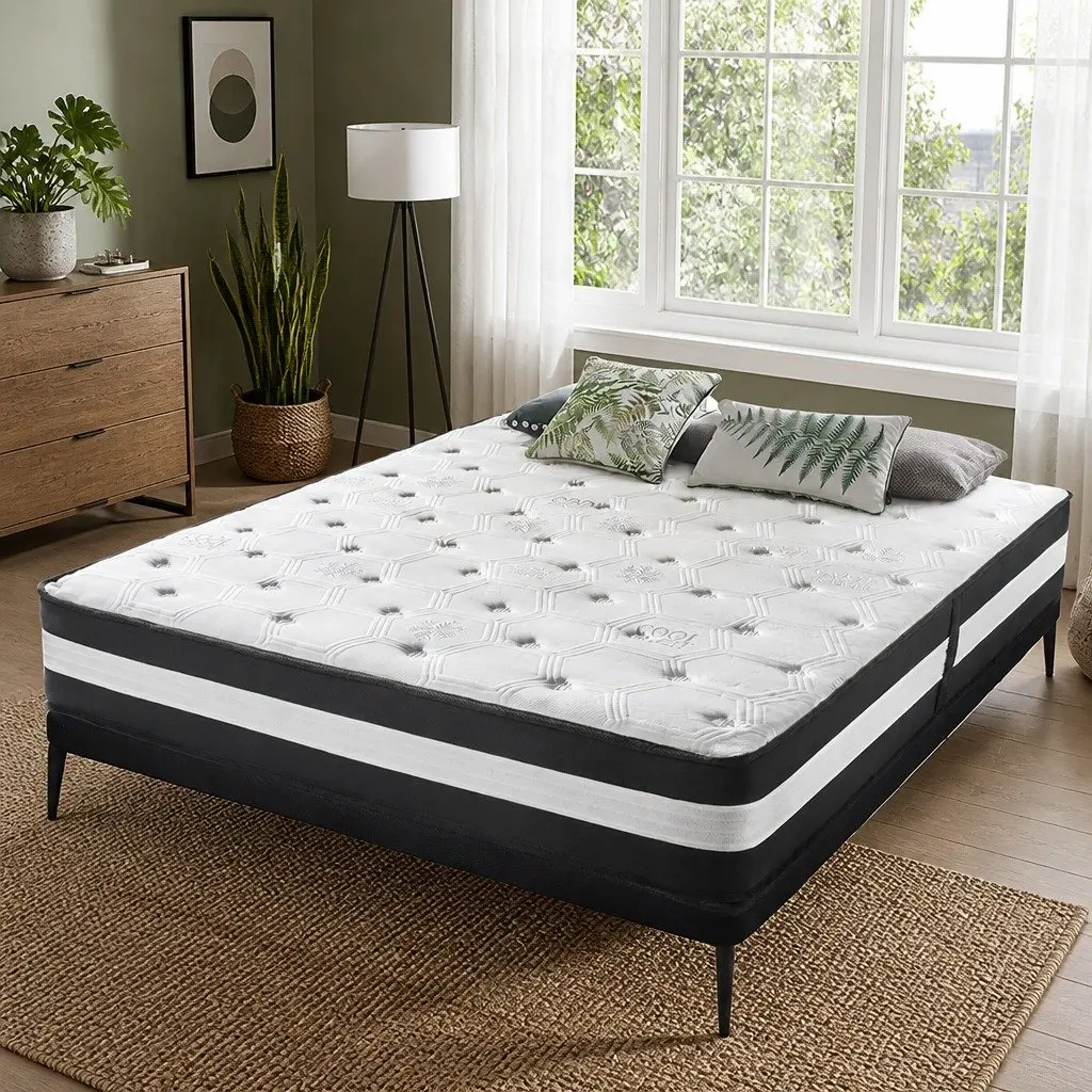 King Mattress 5 Zone Pocket Spring 25cm Medium Firm Support Cool Gel
