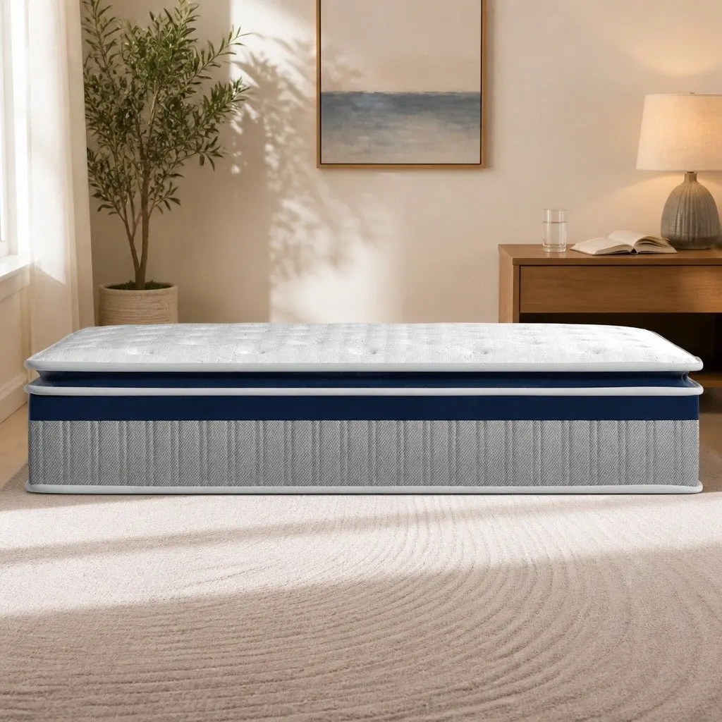 King Pillow Top Spring Mattress 32CM High Density Foam Pocket Spring Bed