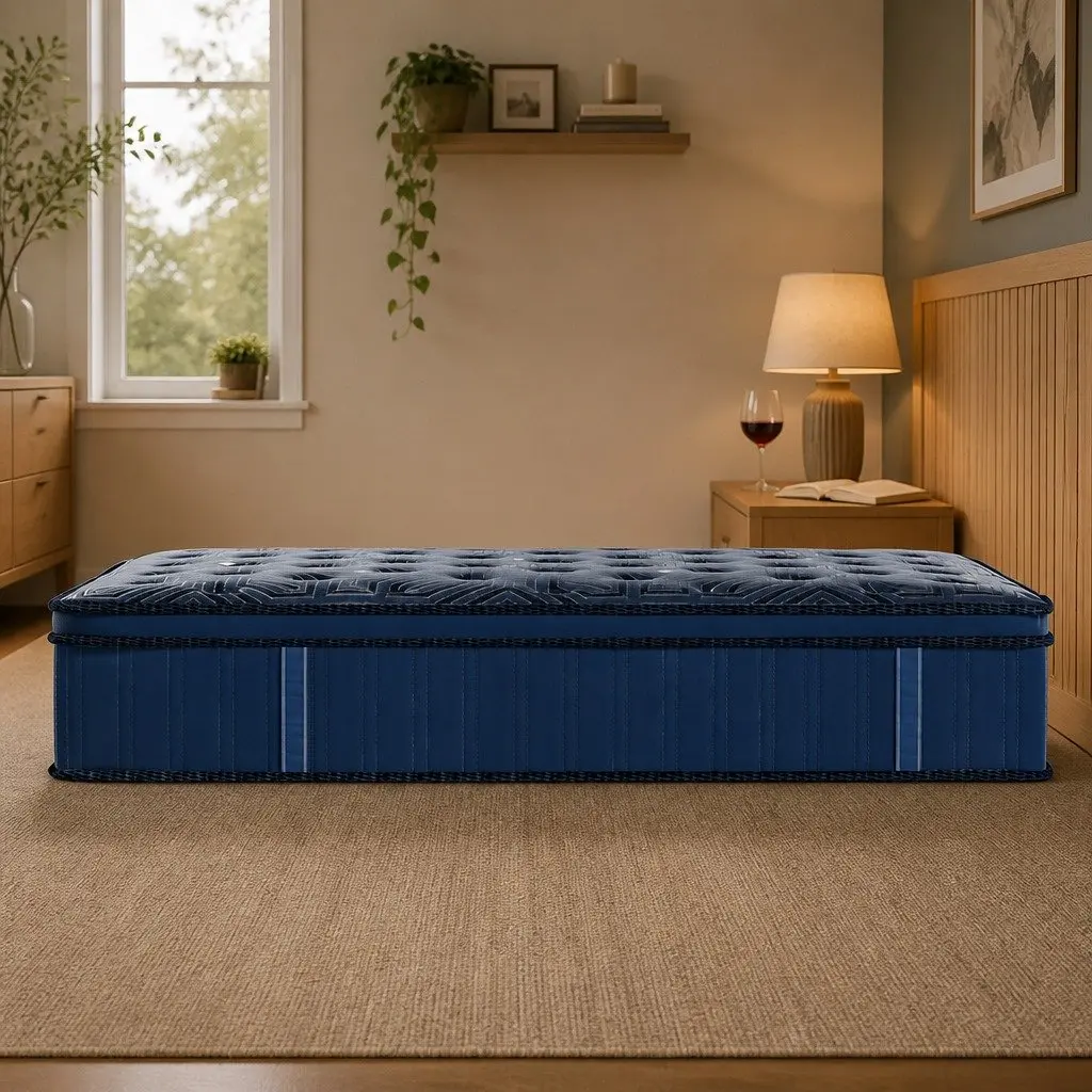 Double Spring Mattress Euro Top 30cm Pocket Coil Support Bed Pillow Top