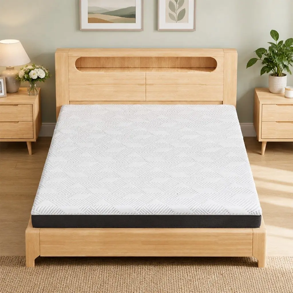 Double Mattress Gel Memory Foam Cooling Breathable 15cm Medium Firm Support