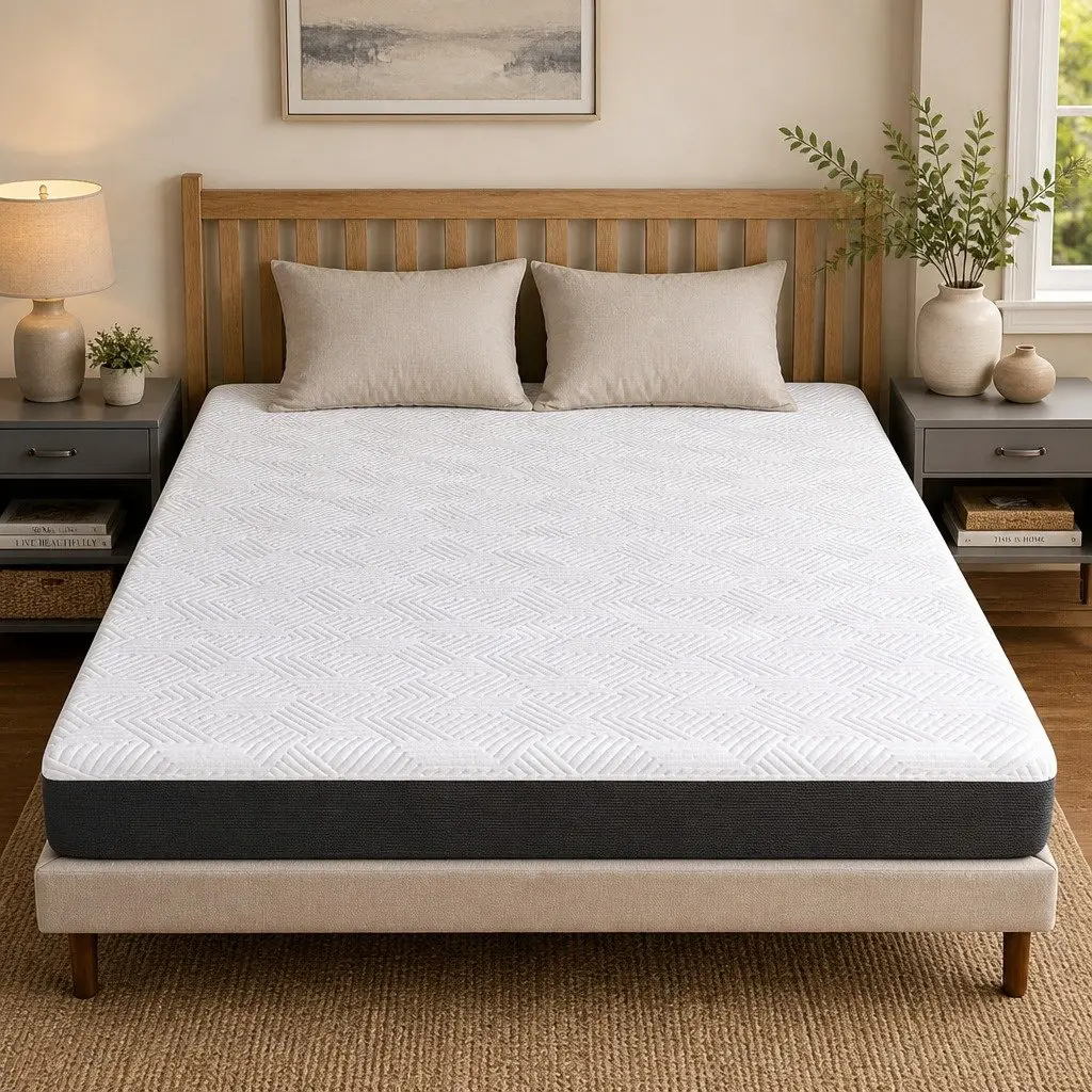 Gel Memory Foam Mattress Pad Cooling Hypoallergenic 20 cm