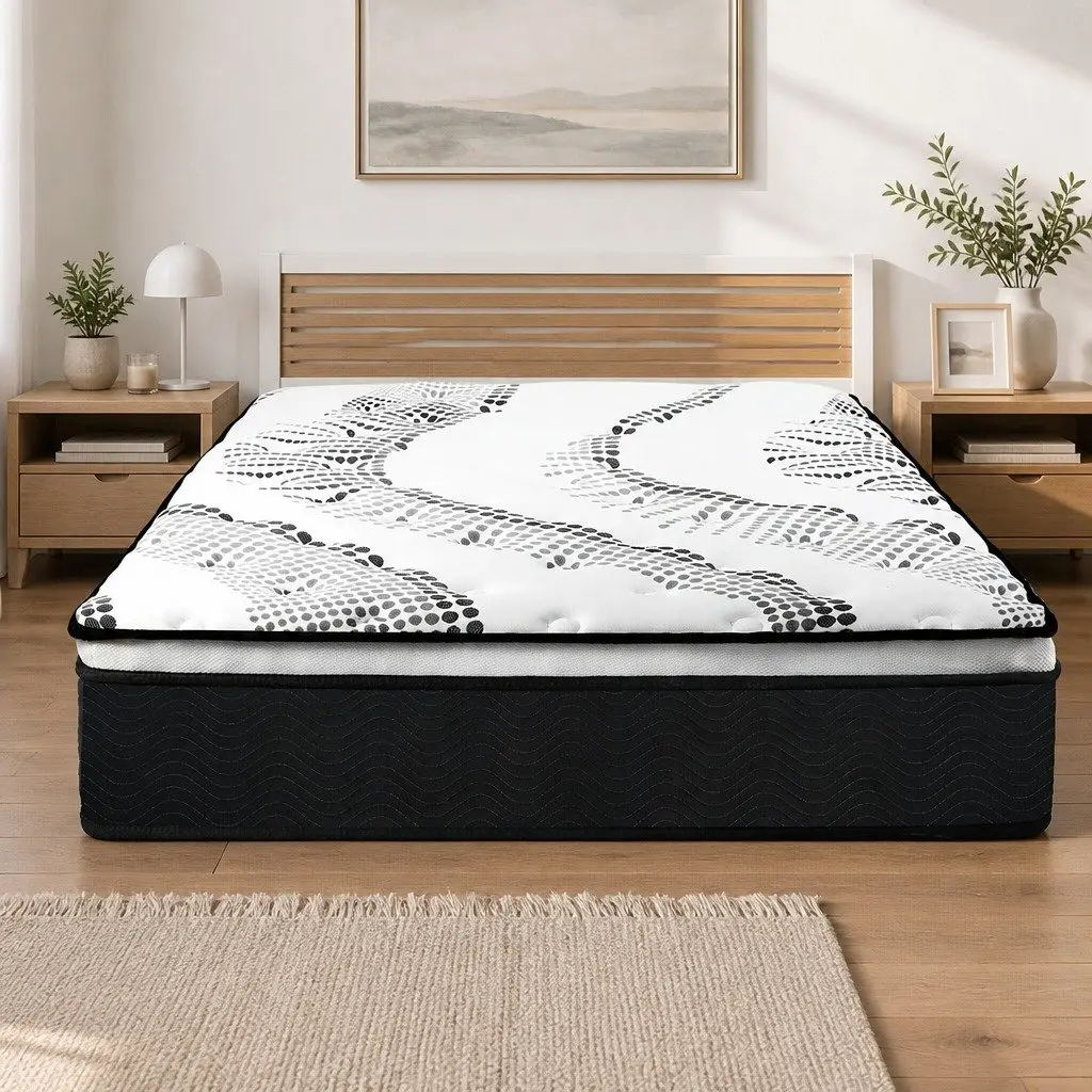 7 Zone Pocket Spring Mattress Double Bed Hybrid Foam Support Medium Firm Sleep