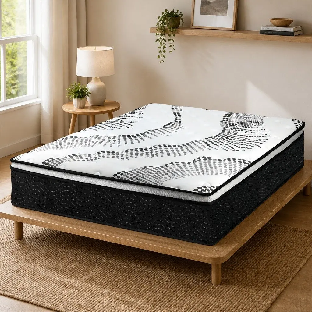 7 Zone Pocket Spring Mattress Double Bed Hybrid Foam Support Medium Firm Sleep