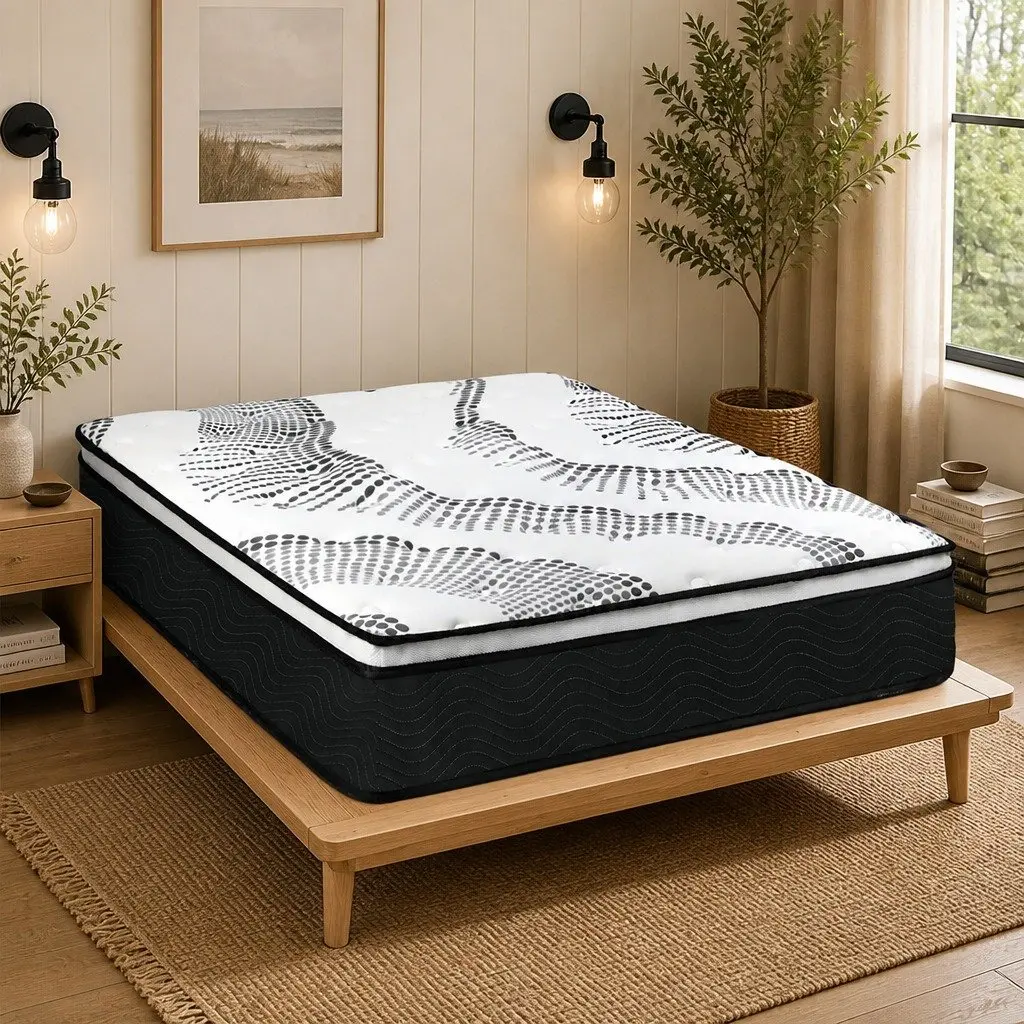 7 Zone Pocket Spring Mattress Double Bed Hybrid Foam Support Medium Firm Sleep