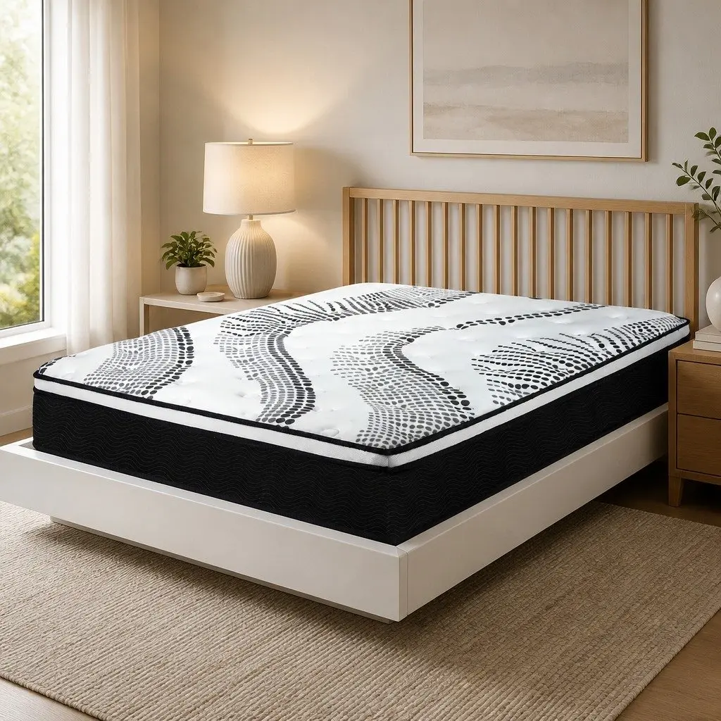 7 Zone Pocket Spring Mattress Double Bed Hybrid Foam Support Medium Firm Sleep