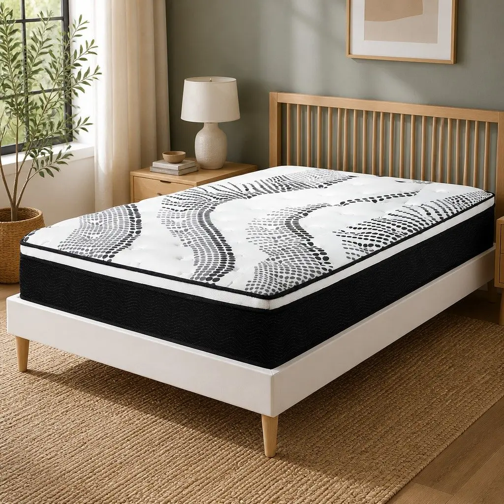 Pocket Spring Mattress 7 Zone Hybrid Foam Support 32cm King Single