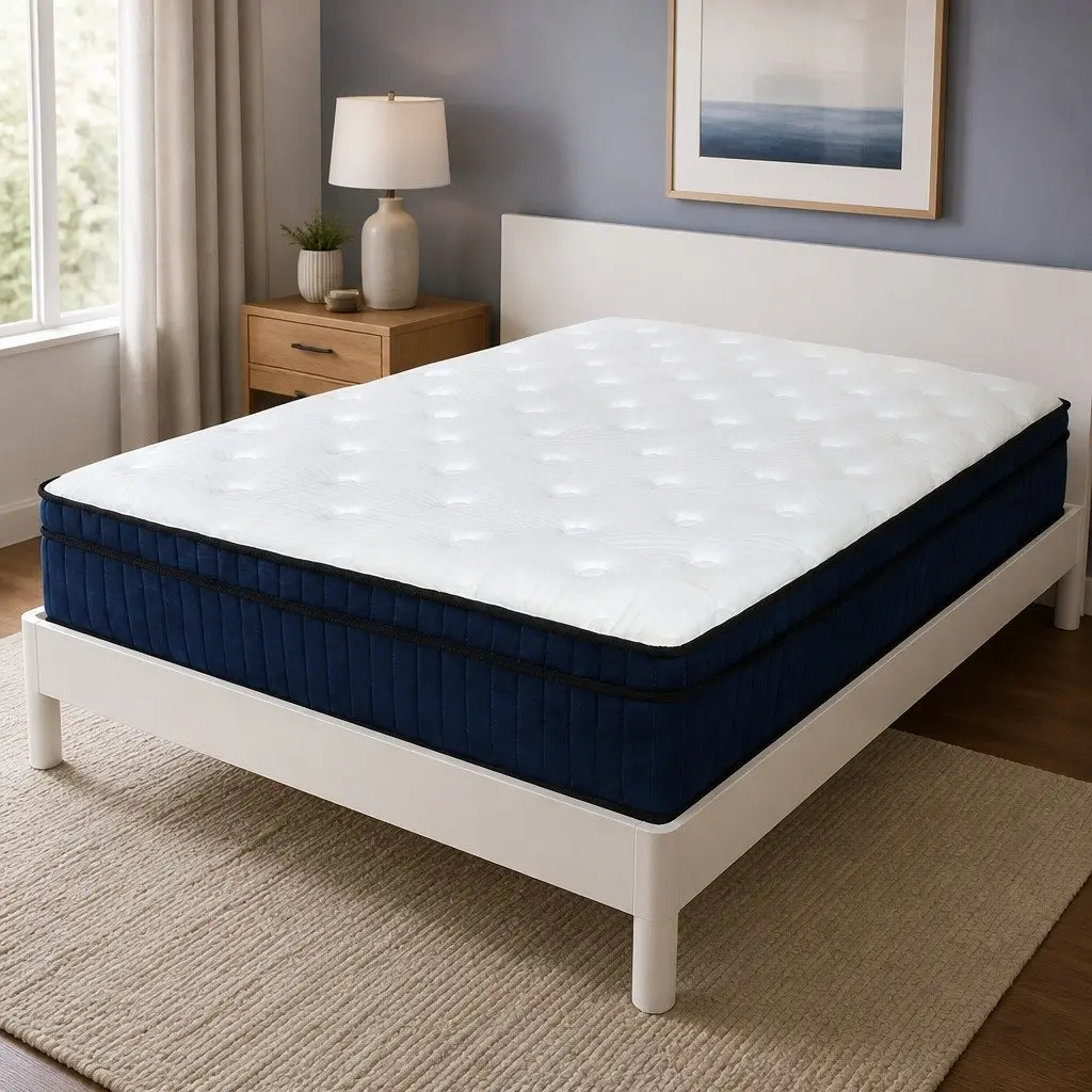 Double Mattress 7 Zone Pocket Spring Medium Firm Hybrid Foam Support 138cm x 188cm